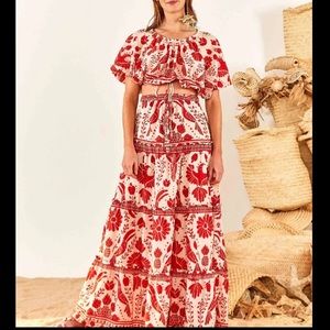 Farm Rio jungle flow top and skirt set